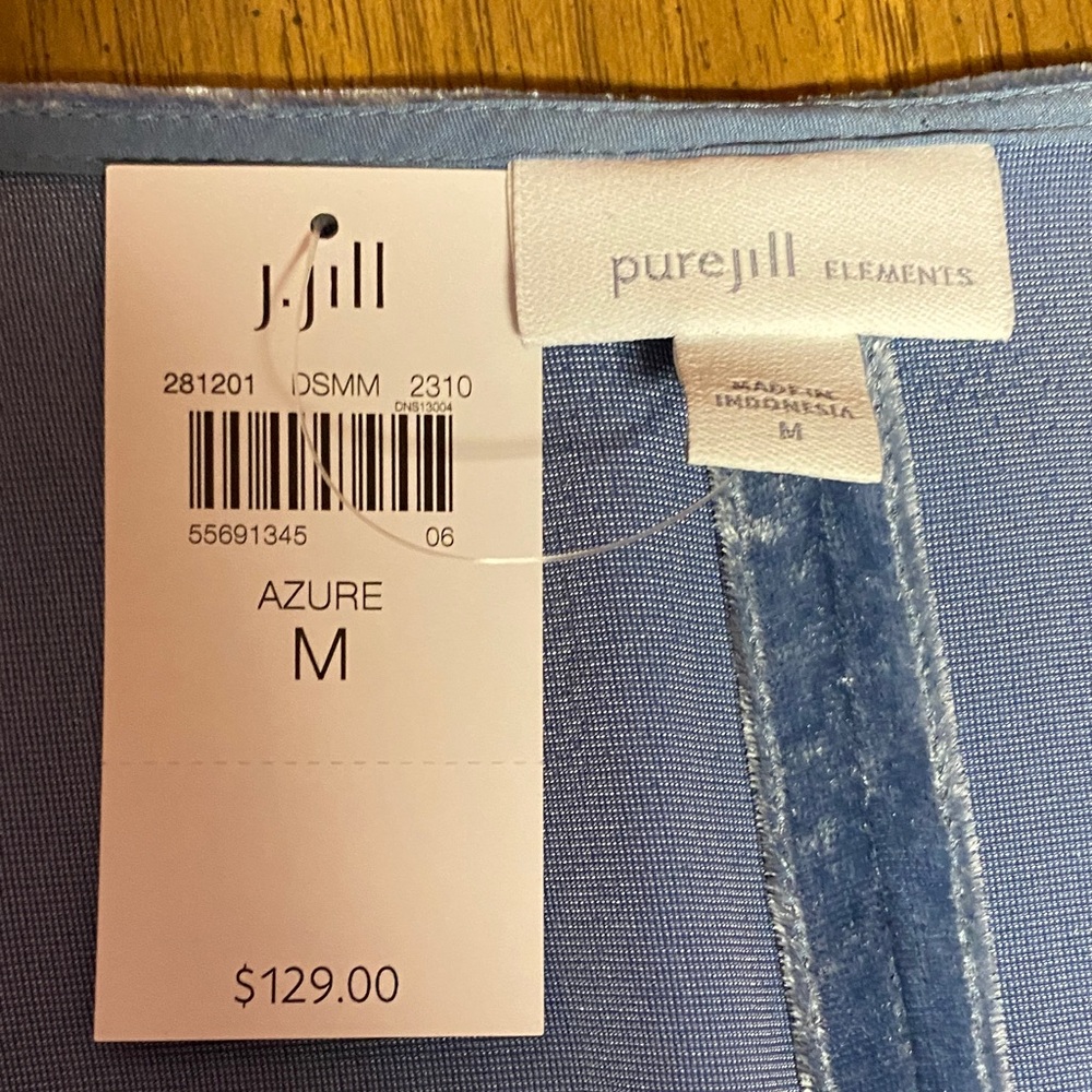 NWT J. Jill pure Jill elements Velvet Caftan Top Size Medium - Picture 2 of 7
